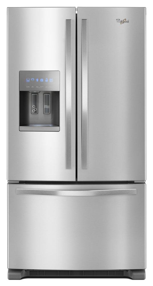 Whirlpool Fingerprint Resistant Stainless Steel 35-5/8 in. 25 cu. ft. French Door and Full Refrigerator 
