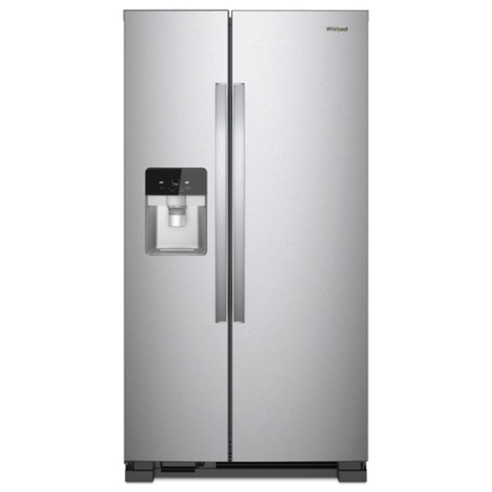 Whirlpool Fingerprint Resistant Stainless Steel 35-7/8 in. 25 cu. ft. Side-By-Side Full Refrigerator 