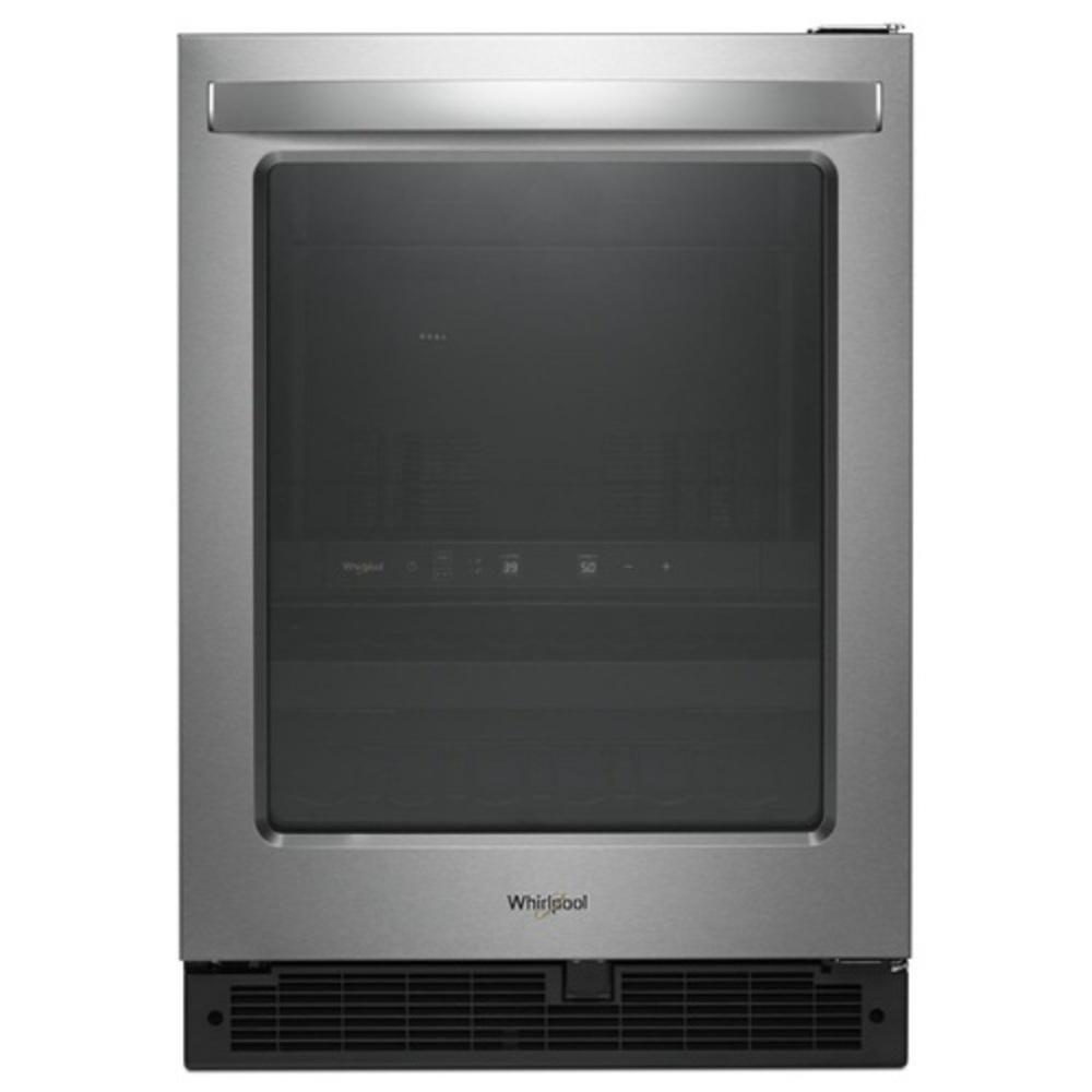 Whirlpool Fingerprint Resistant Stainless Steel 35 in. 5.3 cu. ft. Undercounter Beverage Cooler 