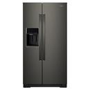 Whirlpool Fingerprint Resistant Black Stainless Steel 36 in. 20.5 cu. ft. Counter Depth Side-By-Side Full Refrigerator 