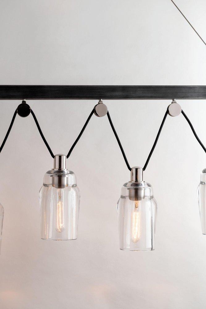 Troy-CSL Lighting Graphite/Polished Nickel 60W 5-Light Incandescent Island Light 