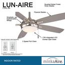 Minka Aire Brushed Nickel 65.01W 5-Blade Ceiling Fan with 54 in. Blade Span 