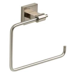 Square Open Towel Ring in Satin Nickel