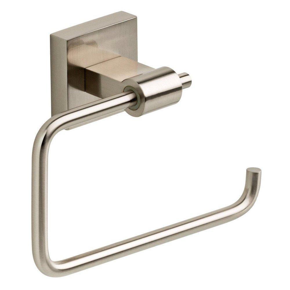 Liberty Hardware Satin Nickel Horizontal and Wall Mount Toilet Tissue Holder 