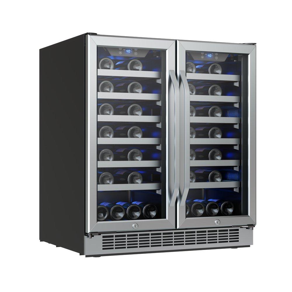 Edgestar Stainless Steel 29-1/2 in. 56 Bottles Wine Cooler 