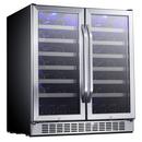 29-1/2 in. 56 Bottles Wine Cooler in Stainless Steel/Black