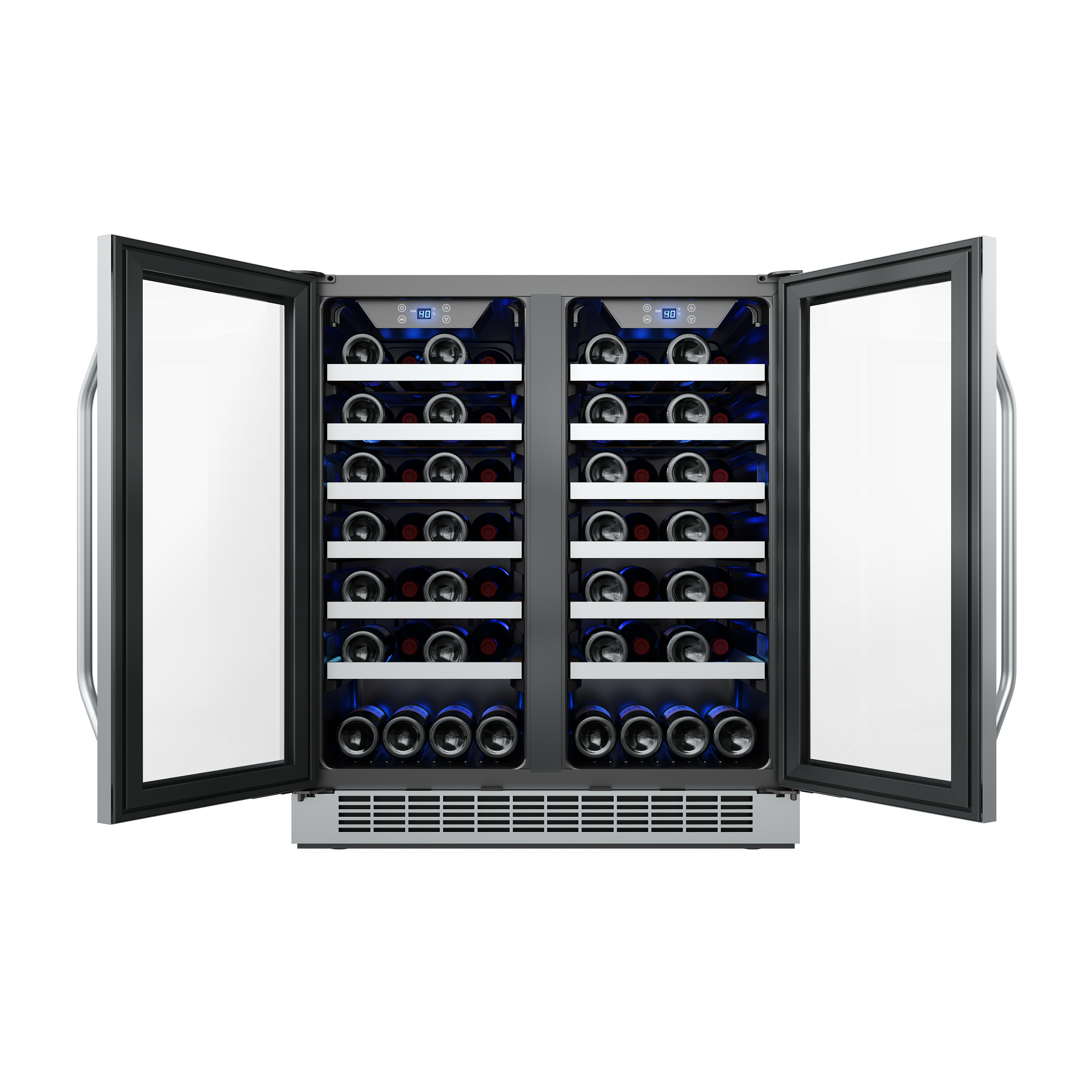 Edgestar Stainless Steel 29-1/2 in. 56 Bottles Wine Cooler 
