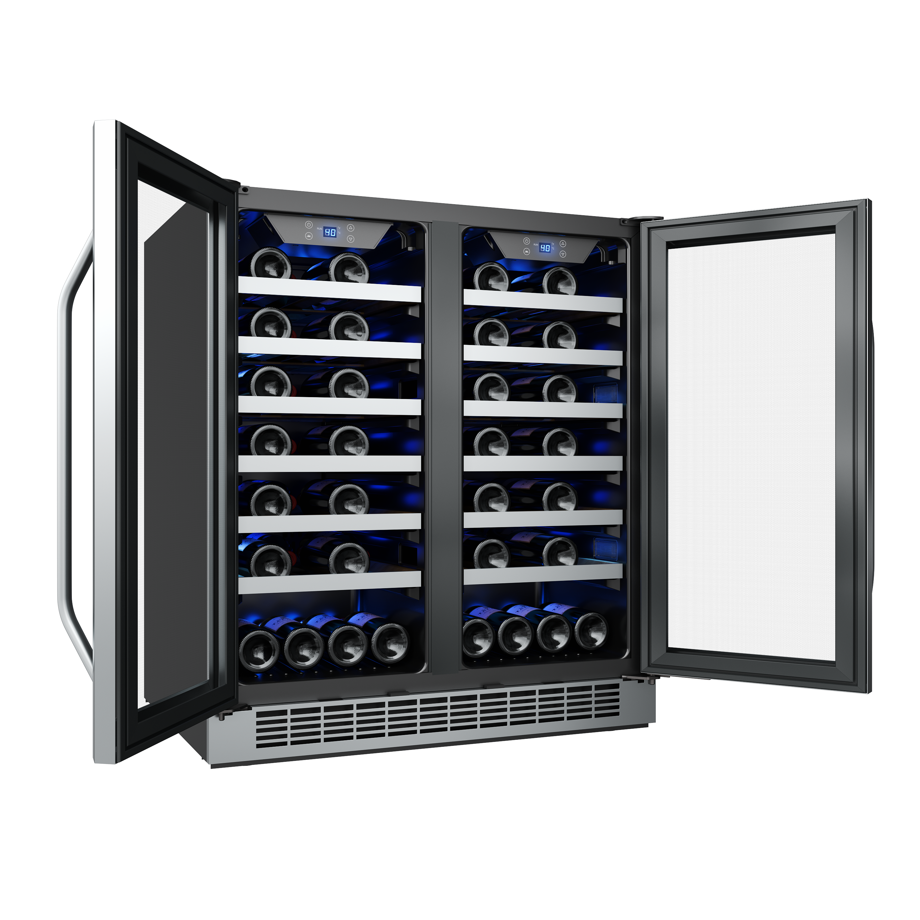 Edgestar Stainless Steel 29-1/2 in. 56 Bottles Wine Cooler 
