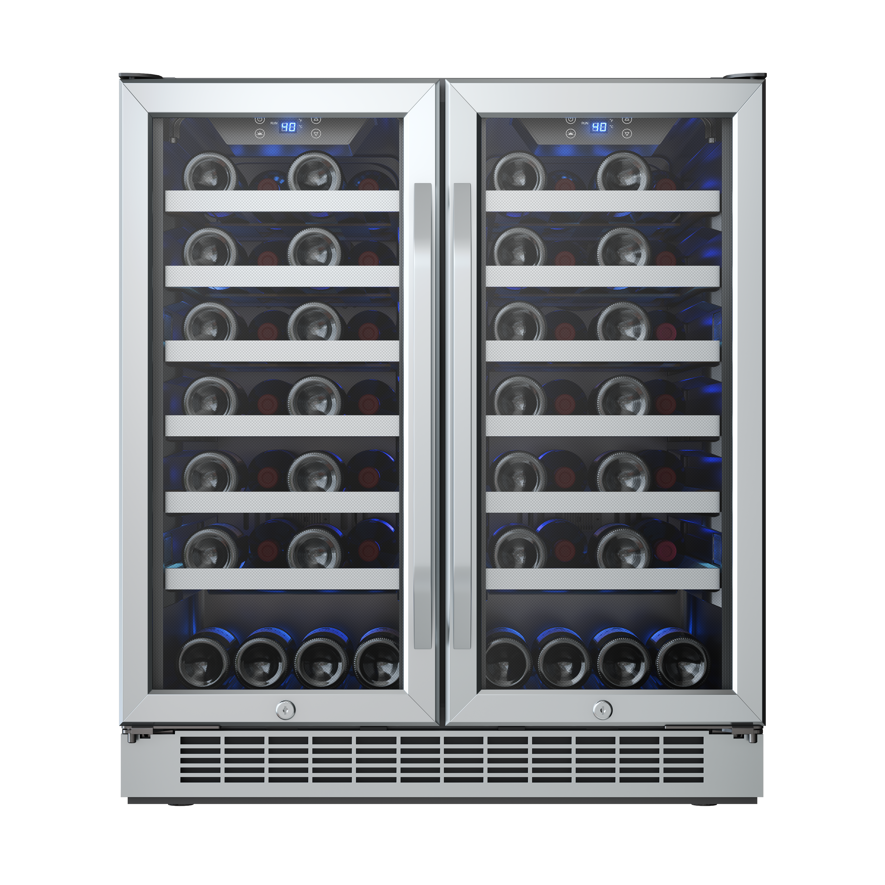 Edgestar Stainless Steel 29-1/2 in. 56 Bottles Wine Cooler 