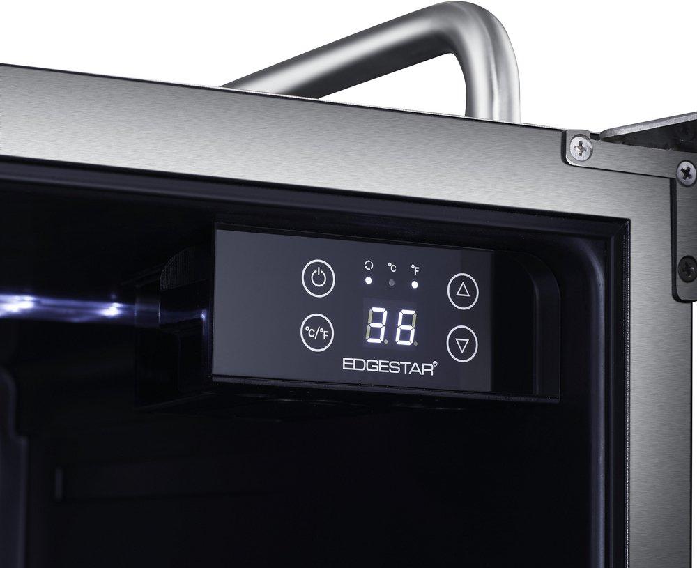 Edgestar Stainless Steel 15 in. Built-in and Freestanding Undercounter Kegerator Conversion Refrigerator 