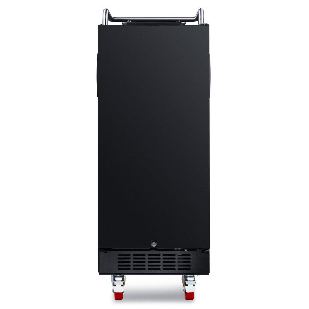 Edgestar Black 15 in. Built-in and Freestanding Undercounter Kegerator Conversion Refrigerator 