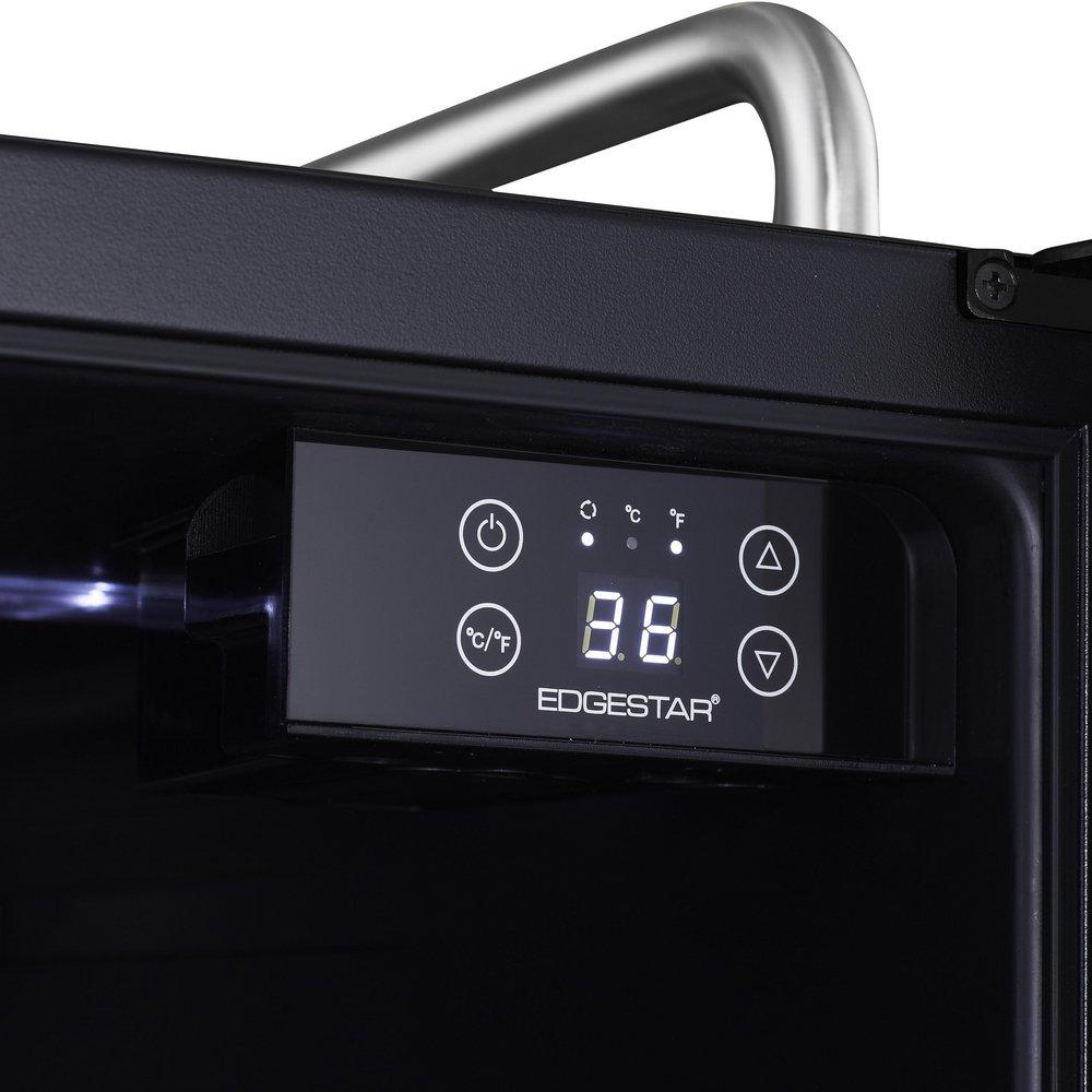 Edgestar Black 15 in. Built-in and Freestanding Undercounter Kegerator Conversion Refrigerator 