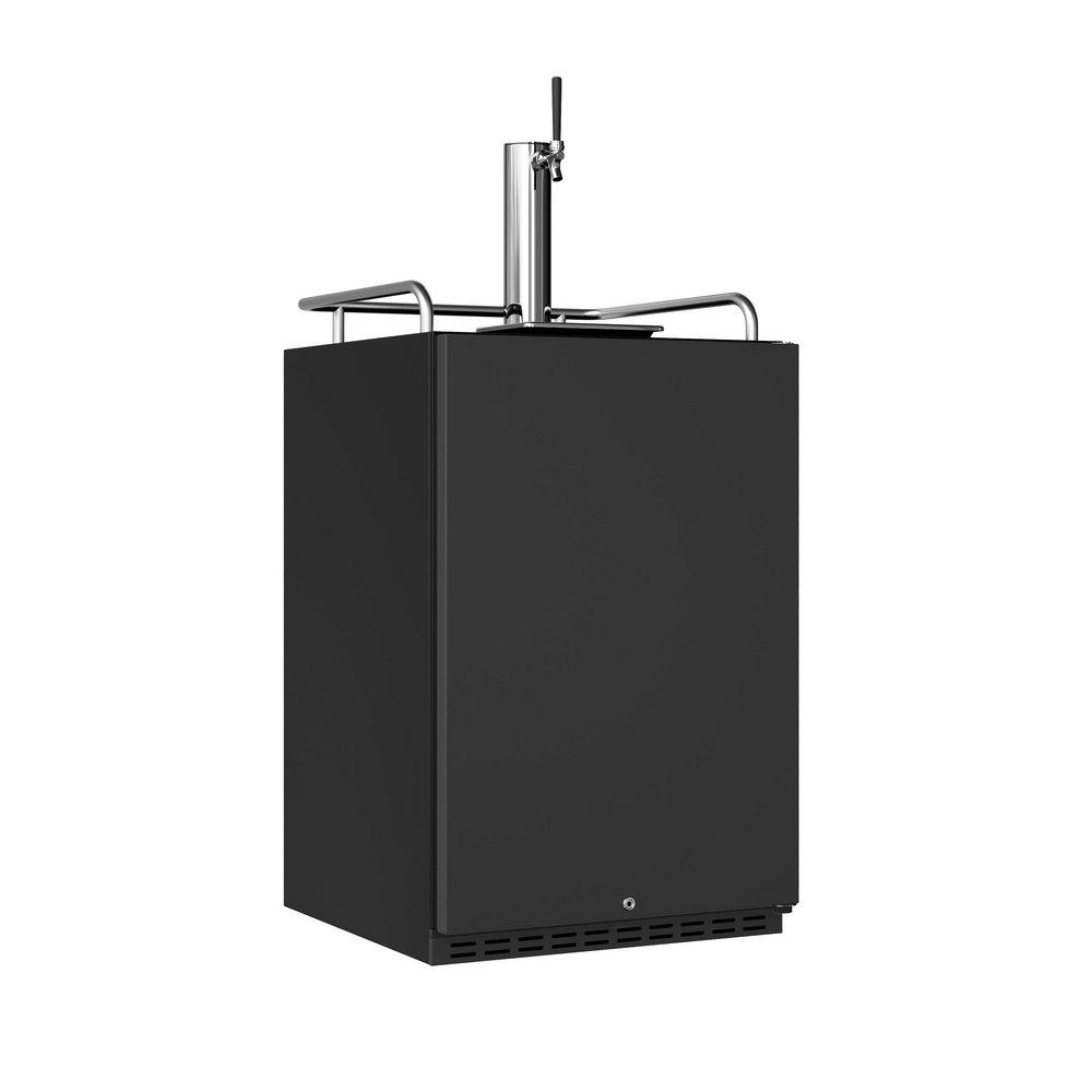 Edgestar Black 24 in. Built-in or Freestanding Conversion Refrigerator 