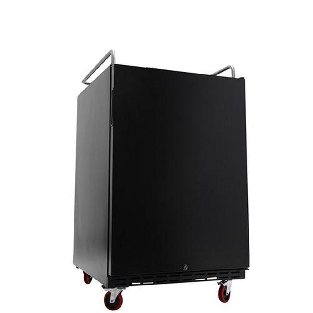 24 in. Built-in or Freestanding Conversion Refrigerator in Black 
