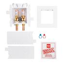 Oatey&reg; White PEX Brass PVC Washing Machine Outlet Box Hammer Standard Pack 