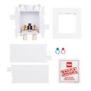 Oatey&reg; White Brass and PVC Washing Machine Outlet Box No-Hammer Standard Pack with PEX Connection 