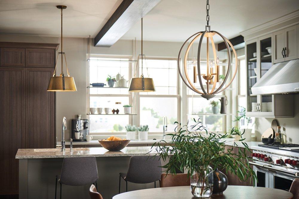 Hinkley Rustic Brass 100W 1-Light Medium E-26 Incandescent Pendant 