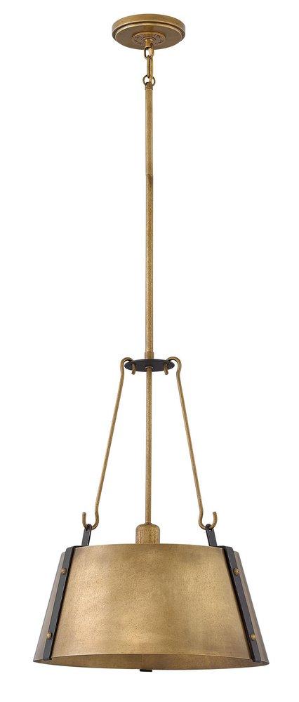 Hinkley Rustic Brass 100W 1-Light Medium E-26 Incandescent Pendant 