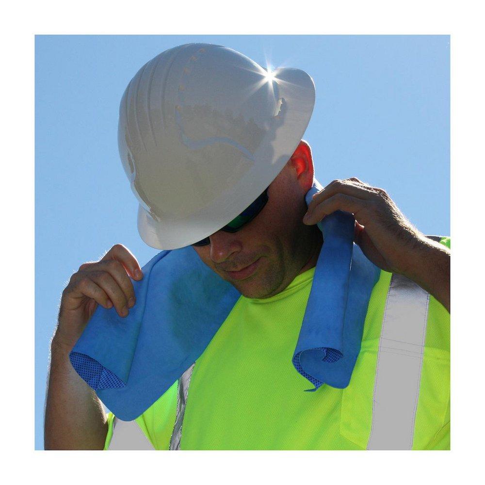 EZ-Cool&reg; Blue 13 x 31 in. One Size Fits All Reusable Cooling Towel in Blue and Pink 