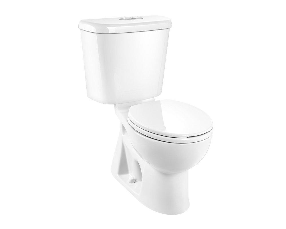 Caroma International White 0.8/1.28 gpf Two Piece Tank Toilet 