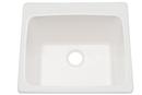 Mirabelle&reg; White 25 x 22 in. Self-rimming and Undermount Laundry Sink 