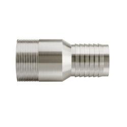 2 in. 316 Stainless Steel Bevel x Hose Barb King Combination Nipple