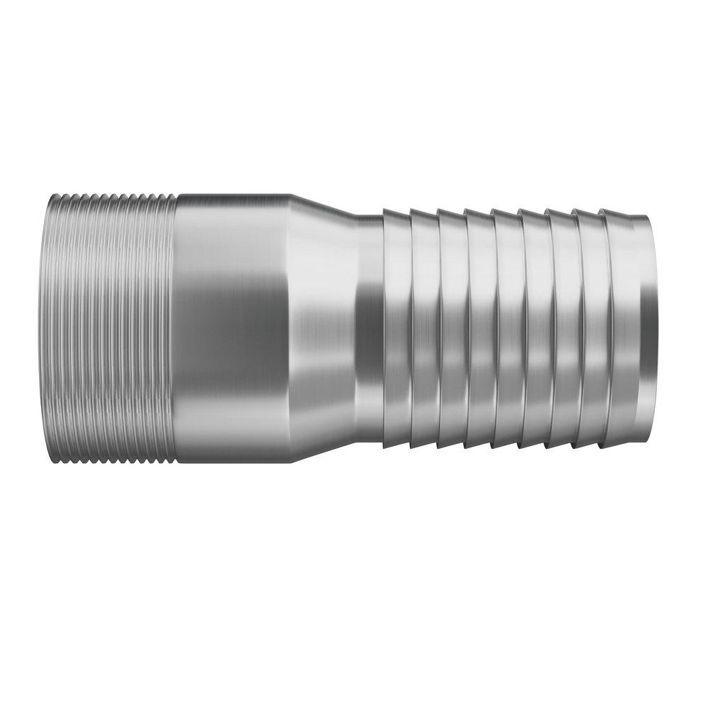 FNW&reg; Unplated Carbon Steel MPT x GHT King Combination Nipple 