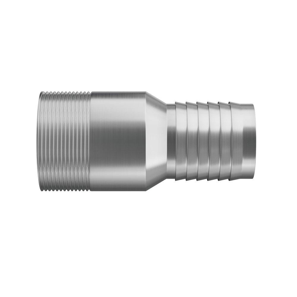 FNW&reg; Unplated Carbon Steel MPT x GHT King Combination Nipple 