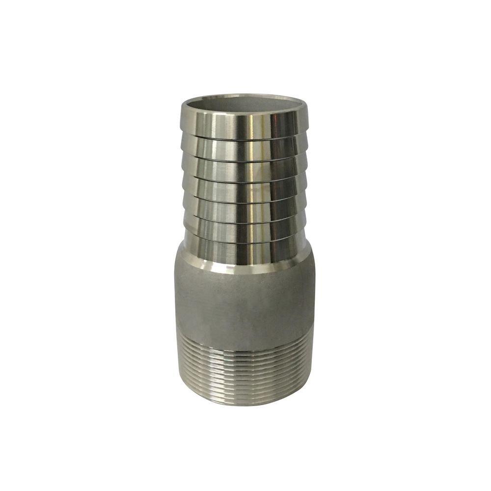 FNW&reg; 316 Stainless Steel MPT x GHT King Combination Nipple 