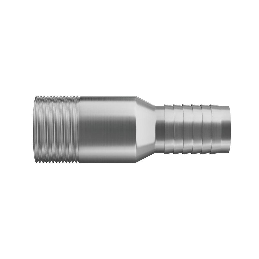 FNW&reg; Unplated Carbon Steel MPT x GHT King Combination Nipple 