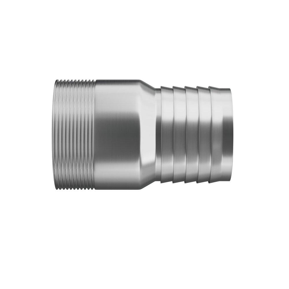 FNW&reg; Unplated Carbon Steel MPT x GHT King Combination Nipple 