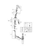 GROHE Brushed Nickel Infinity Finish&trade; Single Handle Monoblock Bathroom Sink Faucet 