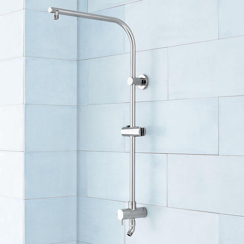 Signature Hardware Brushed Nickel 20 in. Shower Rail 