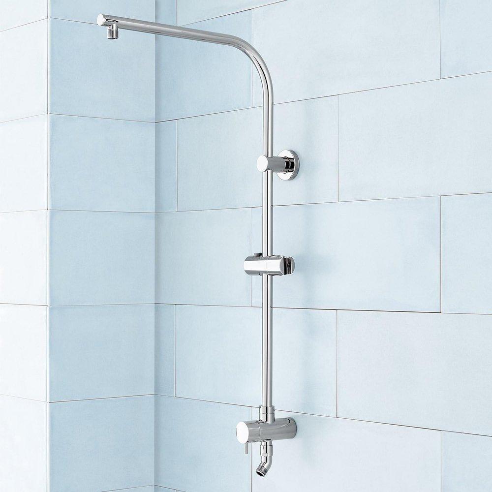 Signature Hardware Brushed Nickel 32-19/25 in. Shower Rail 