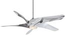 62 in. 39.36W 5-blade 1-Light Ceiling Fan in Liquid Nickel