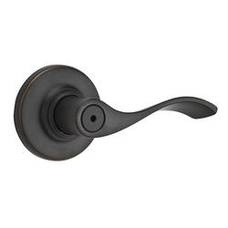 Round Privacy Lever in Venetian Bronze