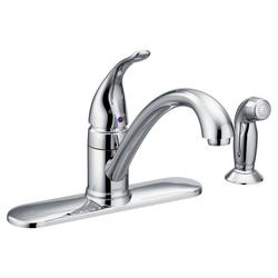 Single Handle Kitchen Faucet with Side Spray in Chrome
