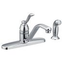 Single Handle Kitchen Faucet with Side Spray in Polished Chrome