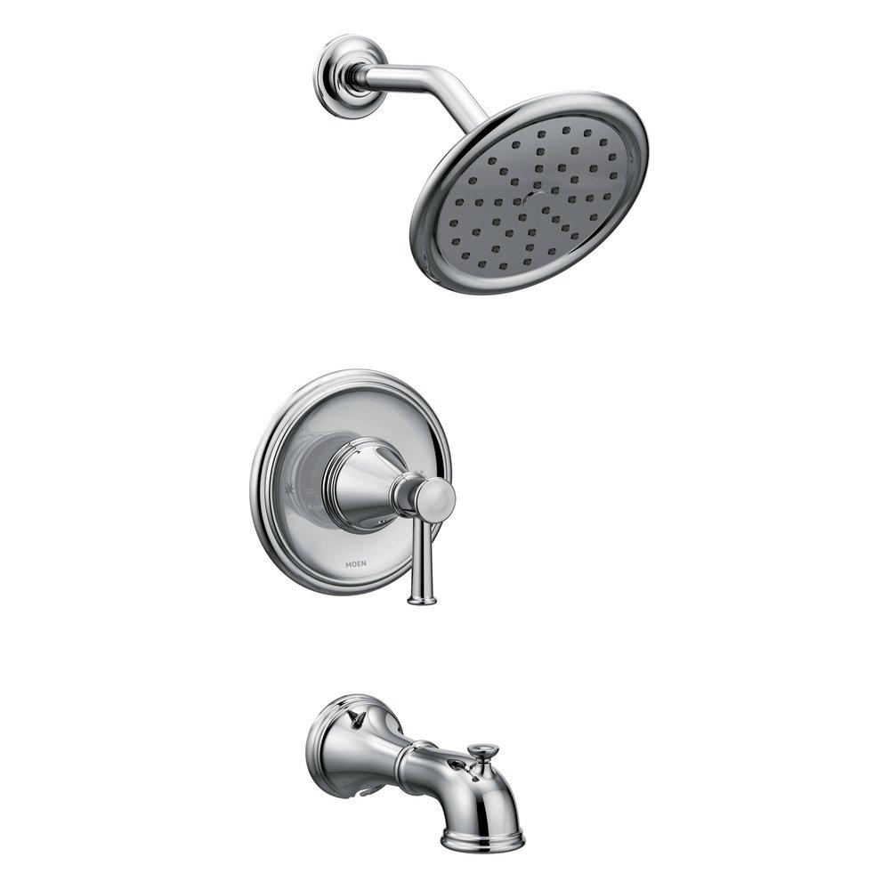 Moen Polished Chrome Single Handle Single Function Bathtub & Shower Faucet (Trim Only) 