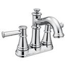 Moen Chrome Two Handle Centerset Bathroom Sink Faucet with Metal Pop-Up Drain Assembly 