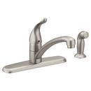 Moen Spot Resist&trade; Stainless Single Handle Kitchen Faucet with Side Spray 