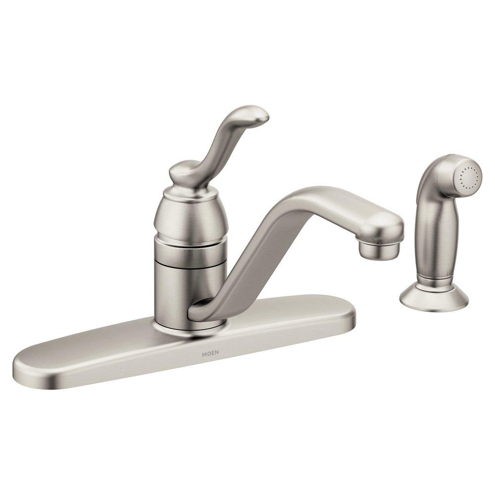 Moen Spot Resist&trade; Stainless Single Handle Kitchen Faucet 