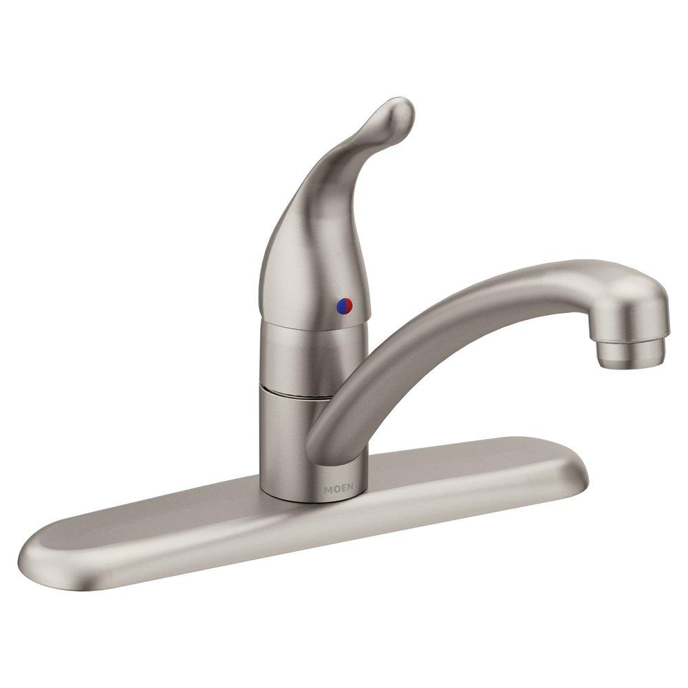 Moen Spot Resist&trade; Stainless Single Handle Kitchen Faucet 
