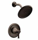 Moen Oil Rubbed Bronze 1.75 gpm Pressure Balance Shower Faucet Trim Only with Single Lever Handle and Diverter Spout