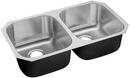 PROFLO&reg; Stainless Steel 32-5/16 x 18-1/2 x Stainless Steel Double Bowl Undermount Kitchen Sink 