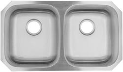 32-5/16 in. Undermount Stainless Steel Double Bowl Kitchen Sink