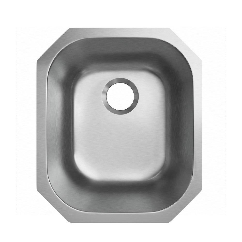 PROFLO&reg; Stainless Steel 17 x 20 in. Stainless Steel Single Bowl Undermount Kitchen Sink 