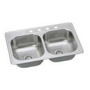 33 x 22 in. 4-Hole Stainless Steel Double Bowl Drop-in Kitchen Sink
