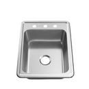 17 in. Drop-in Stainless Steel Single Bowl Kitchen Sink