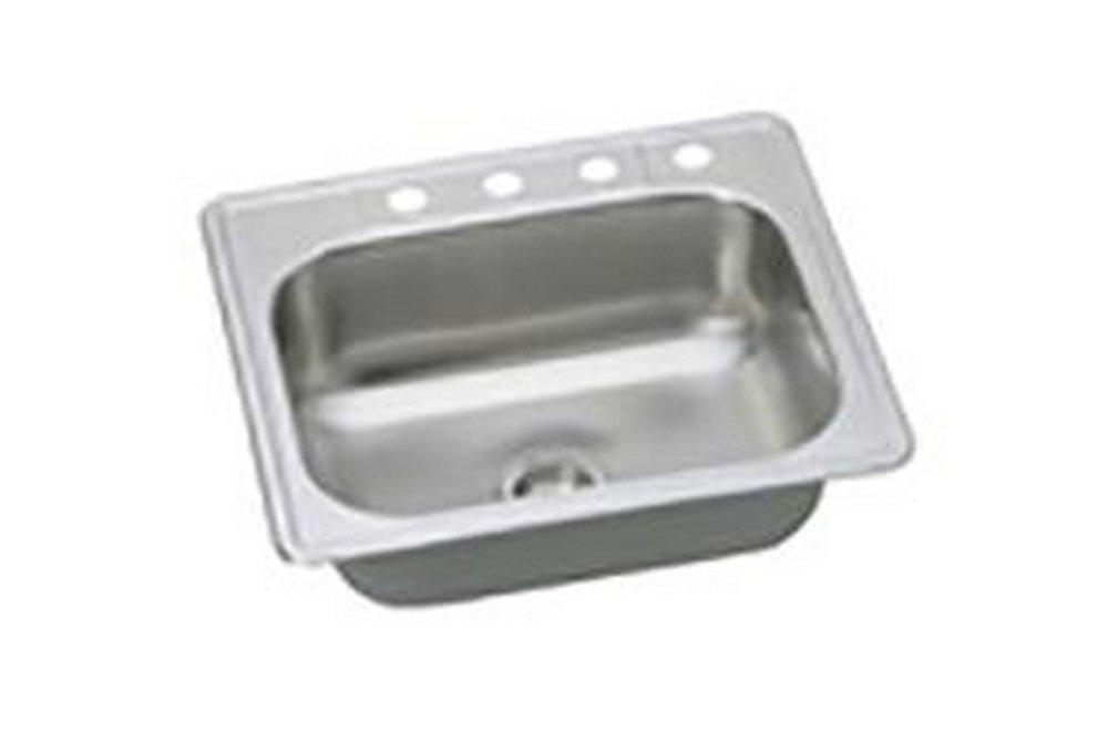 PROFLO&reg; Stainless Steel 25 x 22-1/16 in. Stainless Steel Single Bowl Drop-in Kitchen Sink 